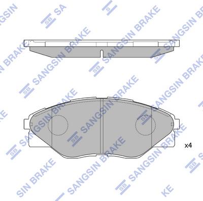 Hi-Q SP1544 - Тормозные колодки, дисковые, комплект autospares.lv