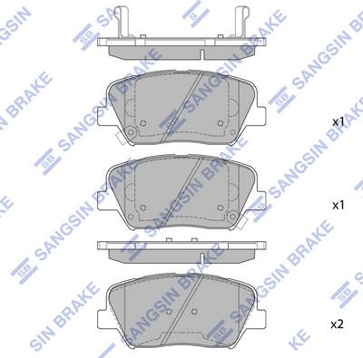 Hi-Q SP1545 - Тормозные колодки, дисковые, комплект autospares.lv