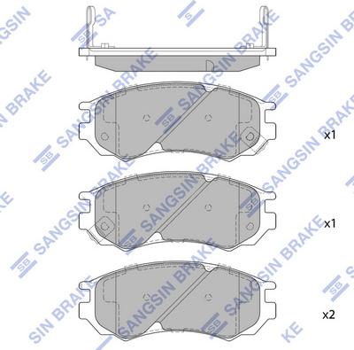 Hi-Q SP1542 - Тормозные колодки, дисковые, комплект autospares.lv