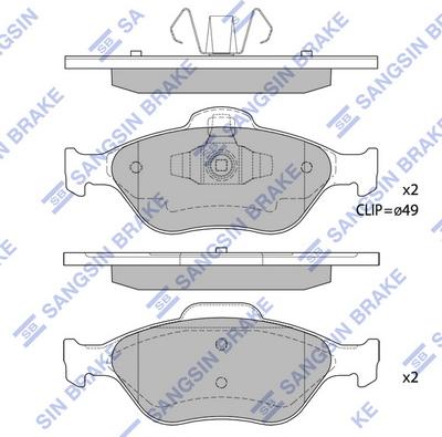 Hi-Q SP1565 - Тормозные колодки, дисковые, комплект autospares.lv