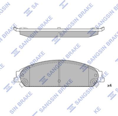 Hi-Q SP1509 - Тормозные колодки, дисковые, комплект autospares.lv