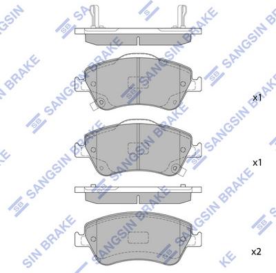 Hi-Q SP1500 - Тормозные колодки, дисковые, комплект autospares.lv