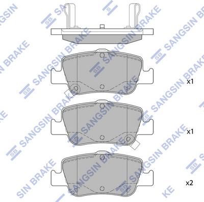 Hi-Q SP1501 - Тормозные колодки, дисковые, комплект autospares.lv