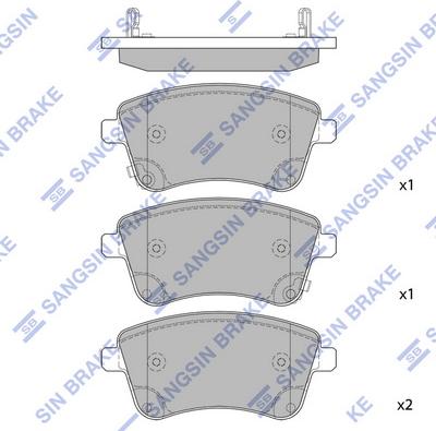 Hi-Q SP1515 - Тормозные колодки, дисковые, комплект autospares.lv