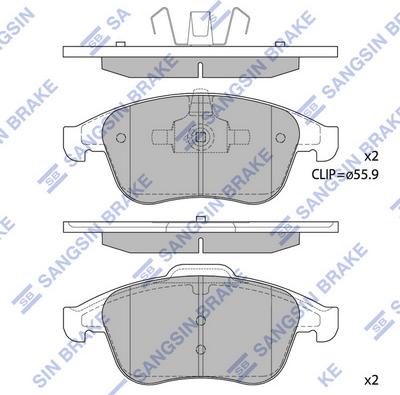 Hi-Q SP1516 - Тормозные колодки, дисковые, комплект autospares.lv