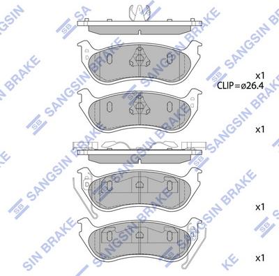 Hi-Q SP1511 - Тормозные колодки, дисковые, комплект autospares.lv