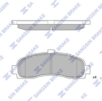 Hi-Q SP1586 - Тормозные колодки, дисковые, комплект autospares.lv