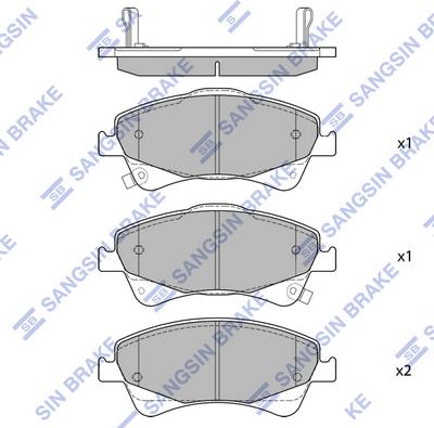 Hi-Q SP1580 - Тормозные колодки, дисковые, комплект autospares.lv