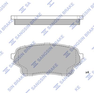 Hi-Q SP1583 - Тормозные колодки, дисковые, комплект autospares.lv