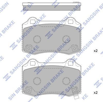 Hi-Q SP1587 - Тормозные колодки, дисковые, комплект autospares.lv