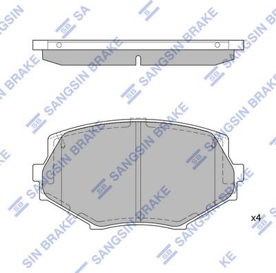 Hi-Q SP1539 - Тормозные колодки, дисковые, комплект autospares.lv