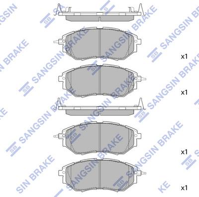 Hi-Q SP1534 - Тормозные колодки, дисковые, комплект autospares.lv