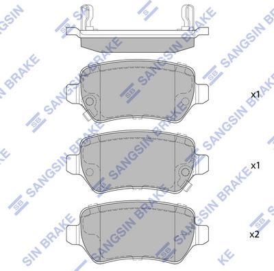 Hi-Q SP1536 - Тормозные колодки, дисковые, комплект autospares.lv