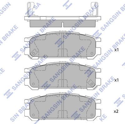 Hi-Q SP1537 - Тормозные колодки, дисковые, комплект autospares.lv