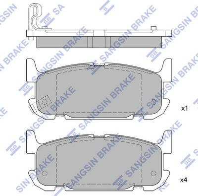 Hi-Q SP1525 - Тормозные колодки, дисковые, комплект autospares.lv