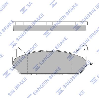 Hi-Q SP1526 - Тормозные колодки, дисковые, комплект autospares.lv