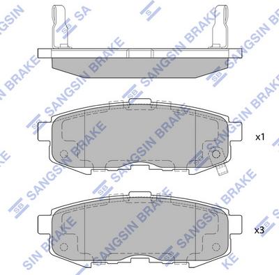 Hi-Q SP1520 - Тормозные колодки, дисковые, комплект autospares.lv