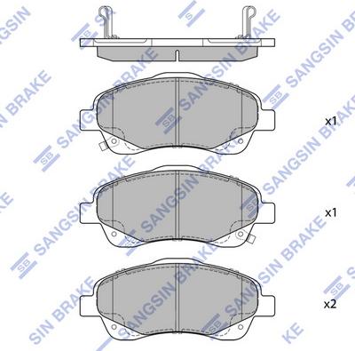 Hi-Q SP1576 - Тормозные колодки, дисковые, комплект autospares.lv