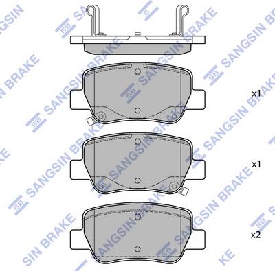 Hi-Q SP1578 - Тормозные колодки, дисковые, комплект autospares.lv