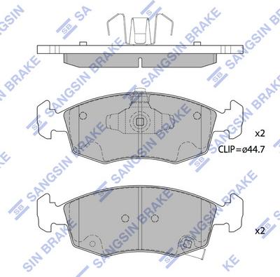 Hi-Q SP1697 - Тормозные колодки, дисковые, комплект autospares.lv