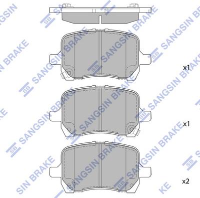 Hi-Q SP1669 - Тормозные колодки, дисковые, комплект autospares.lv