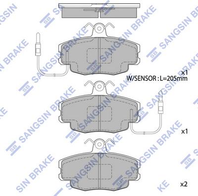 Hi-Q SP1668 - Тормозные колодки, дисковые, комплект autospares.lv