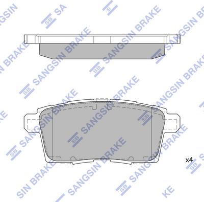 Hi-Q SP1604 - Тормозные колодки, дисковые, комплект autospares.lv