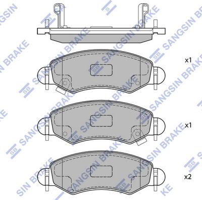 Hi-Q SP1601 - Тормозные колодки, дисковые, комплект autospares.lv