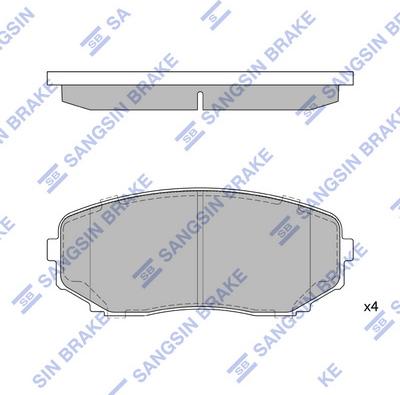 Hi-Q SP1603 - Тормозные колодки, дисковые, комплект autospares.lv