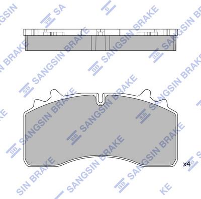 Hi-Q SP1607 - Тормозные колодки, дисковые, комплект autospares.lv