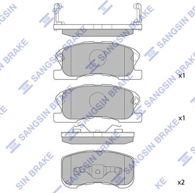 Hi-Q SP1610 - Тормозные колодки, дисковые, комплект autospares.lv