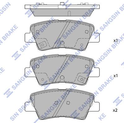 Hi-Q SP1685 - Тормозные колодки, дисковые, комплект autospares.lv