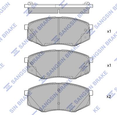 Hi-Q SP1681 - Тормозные колодки, дисковые, комплект autospares.lv