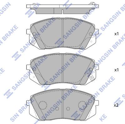 Hi-Q SP1682 - Тормозные колодки, дисковые, комплект autospares.lv