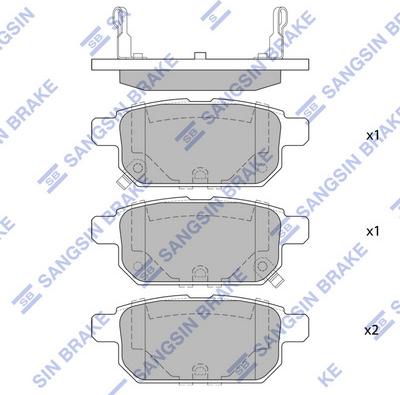 Hi-Q SP1634 - Тормозные колодки, дисковые, комплект autospares.lv