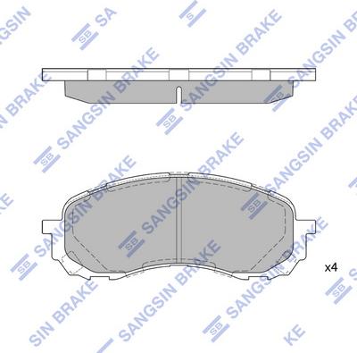 Hi-Q SP1629 - Тормозные колодки, дисковые, комплект autospares.lv