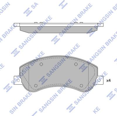 Hi-Q SP1675A - Тормозные колодки, дисковые, комплект autospares.lv