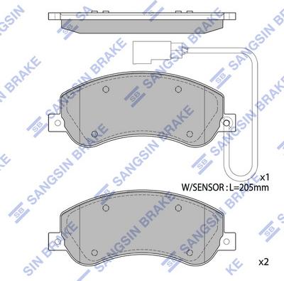 Hi-Q SP1675 - Тормозные колодки, дисковые, комплект autospares.lv