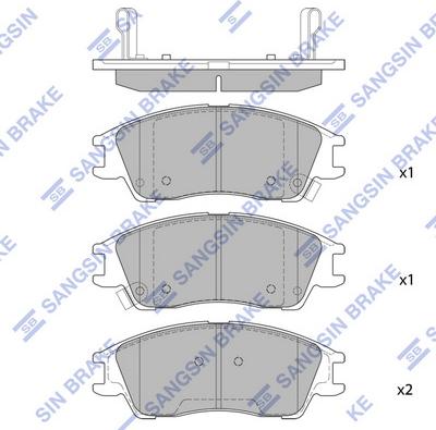 Hi-Q SP1670 - Тормозные колодки, дисковые, комплект autospares.lv