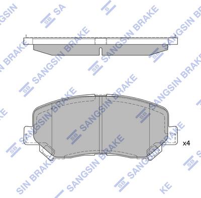 Hi-Q SP1671 - Тормозные колодки, дисковые, комплект autospares.lv