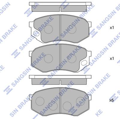 Hi-Q SP1677 - Тормозные колодки, дисковые, комплект autospares.lv