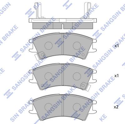 Hi-Q SP1096 - Тормозные колодки, дисковые, комплект autospares.lv