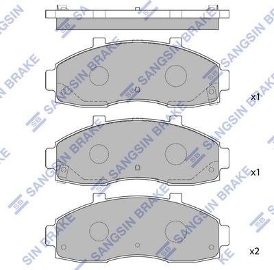 Hi-Q SP1091 - Тормозные колодки, дисковые, комплект autospares.lv