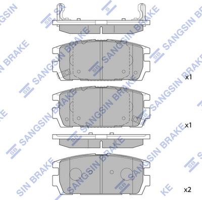 Hi-Q SP1098 - Тормозные колодки, дисковые, комплект autospares.lv