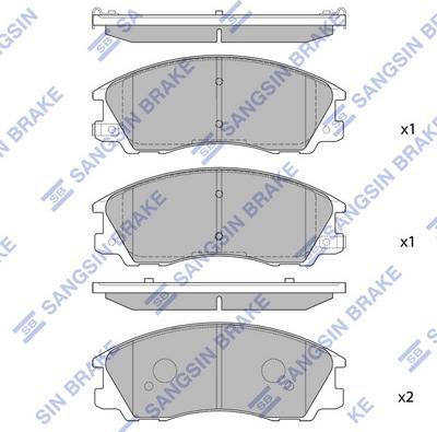 Hi-Q SP1097 - Тормозные колодки, дисковые, комплект autospares.lv