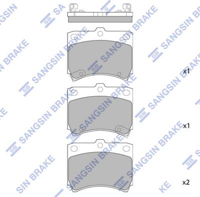 Hi-Q SP1049 - Тормозные колодки, дисковые, комплект autospares.lv