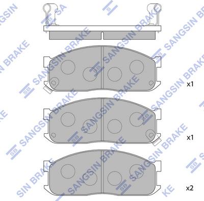 Hi-Q SP1044 - Тормозные колодки, дисковые, комплект autospares.lv