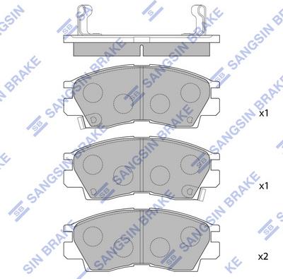 Hi-Q SP1046F - Тормозные колодки, дисковые, комплект autospares.lv