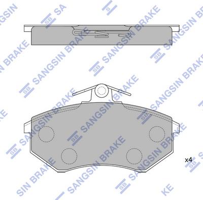 Hi-Q SP1043 - Тормозные колодки, дисковые, комплект autospares.lv