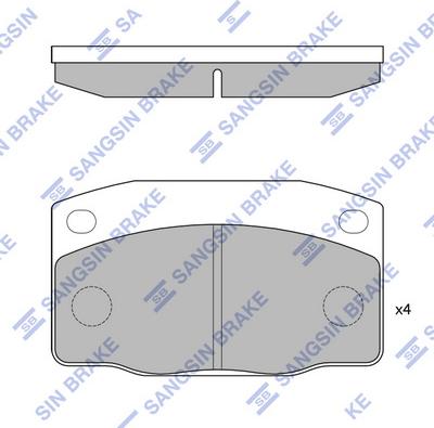 Hi-Q SP1055 - Тормозные колодки, дисковые, комплект autospares.lv